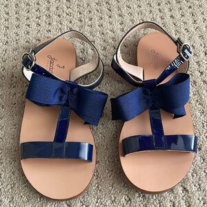 Jacadi leather sandal size 29 navy blue